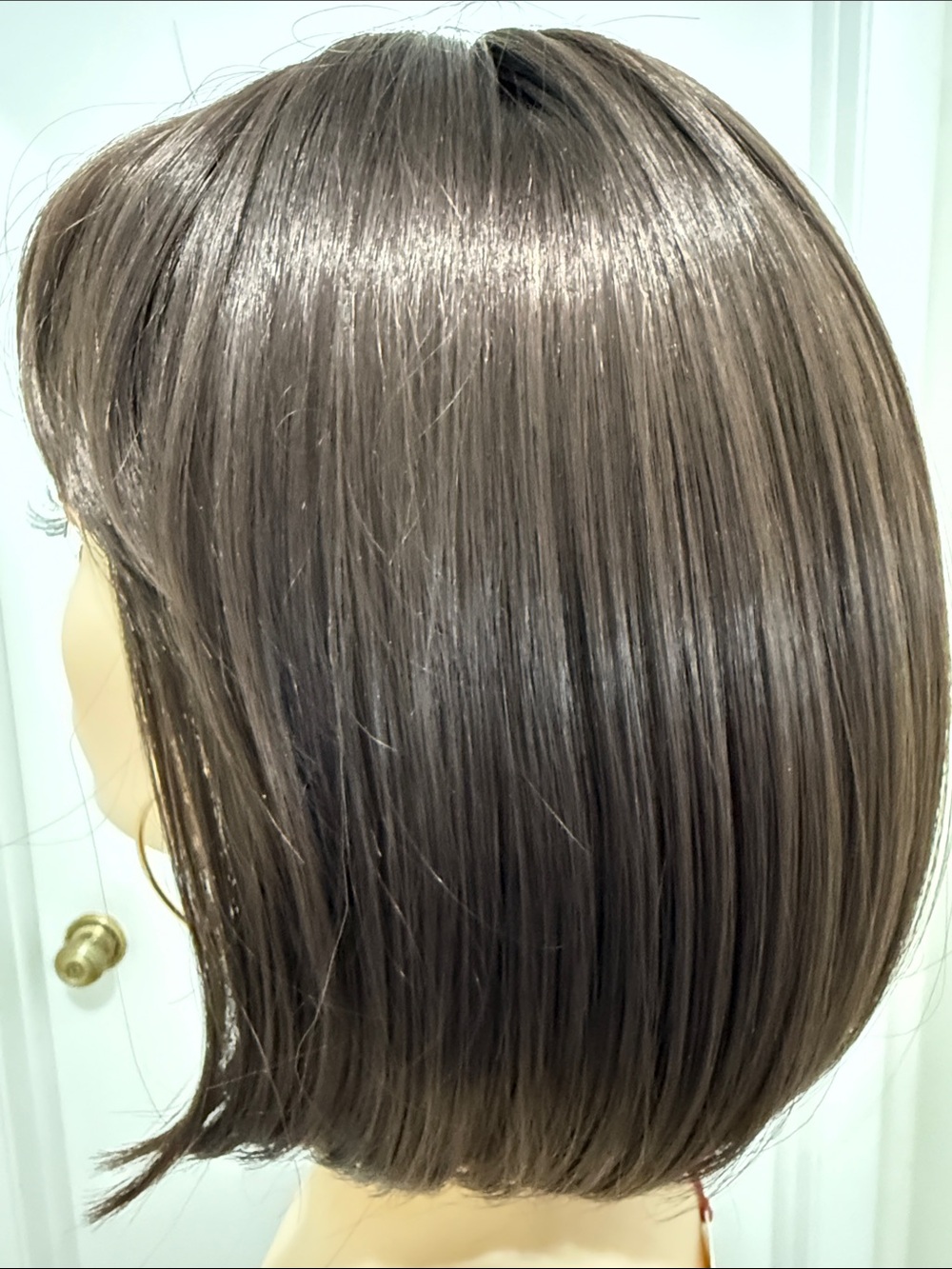 HAIR, 12” Bob with Bangs, Medium/Dark Brown - Picture 6 of 8